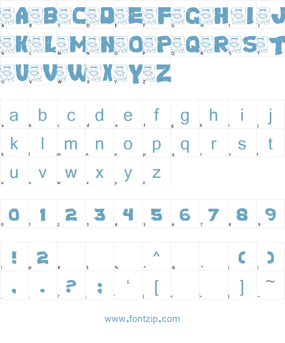 AEZ monster Font Character